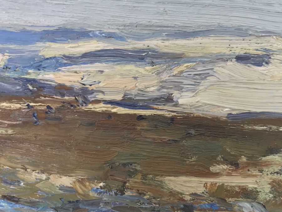 Original Russian Plein Air Landscape Oil Painting Signed Upper Right 13.5' X 8.5' [Photo 9]