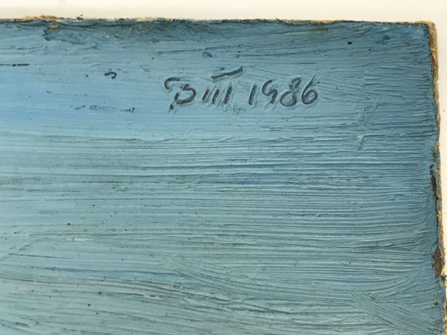 Original Russian Plein Air Landscape Oil Painting Signed Upper Right 13.5' X 8.5' [Photo 10]