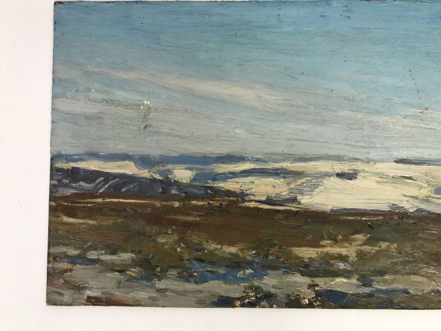 Original Russian Plein Air Landscape Oil Painting Signed Upper Right 13.5' X 8.5' [Photo 4]