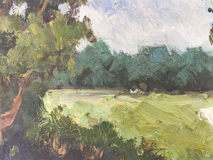 Original Plein Air Oil Painting On Canvas By Harrison Fox 16' X 12'