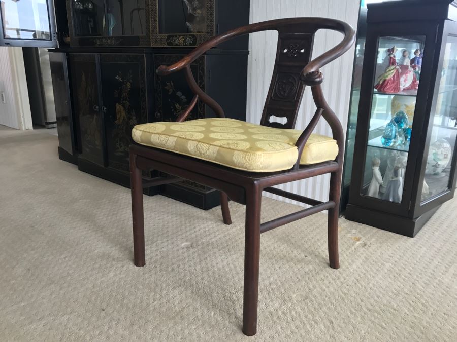 Stunning Vintage Chinese Rosewood Carved Armchair [Photo 12]