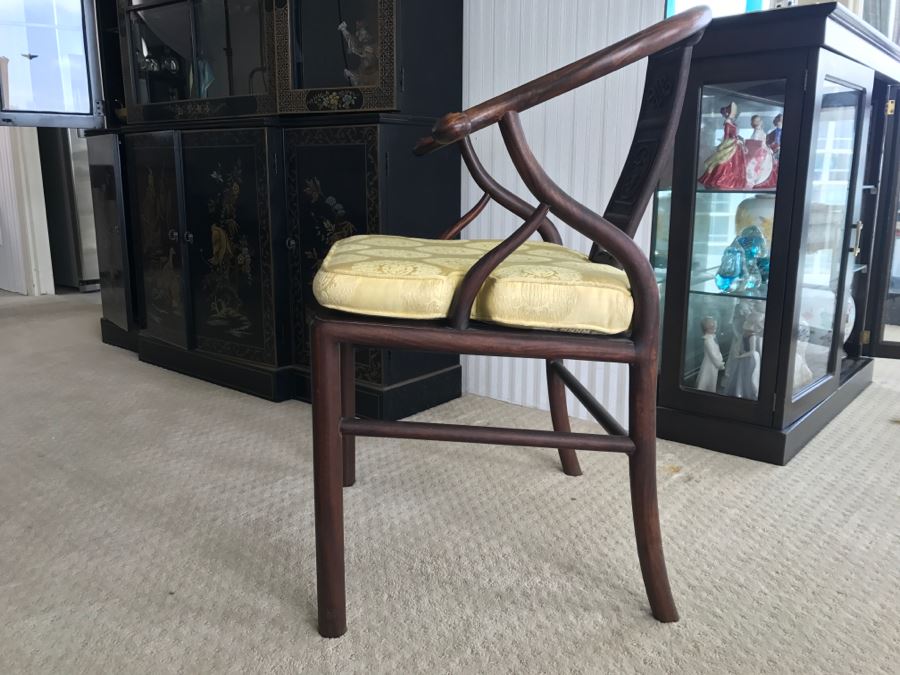 Stunning Vintage Chinese Rosewood Carved Armchair [Photo 5]