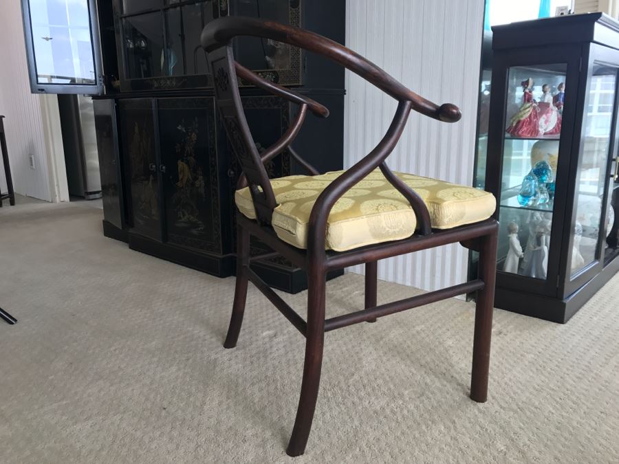 Stunning Vintage Chinese Rosewood Carved Armchair [Photo 18]