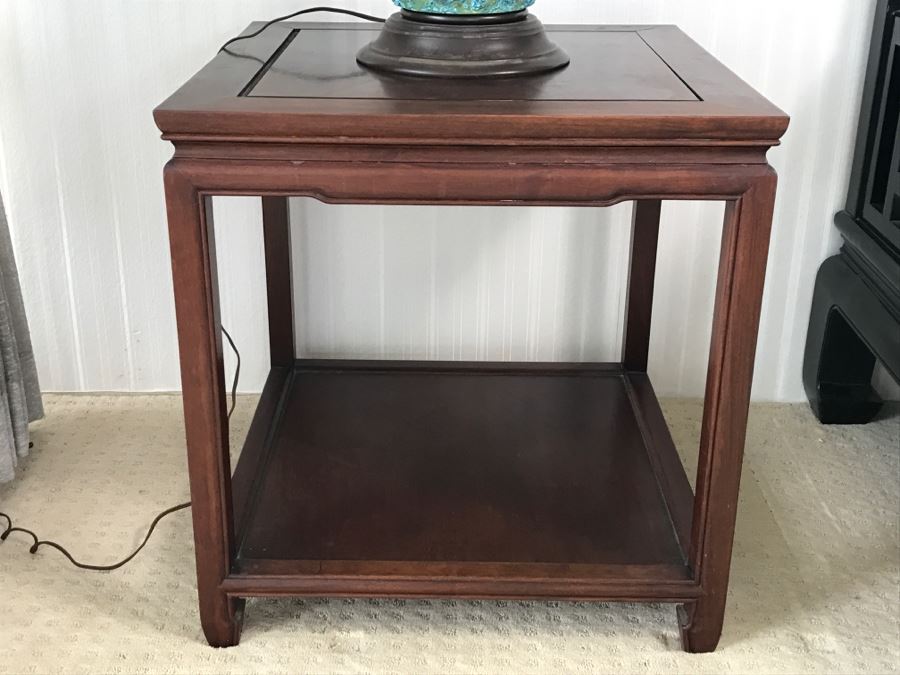 Vintage Hong Kong Rosewood 2-Tier Side Table By Arkraft [Photo 7]