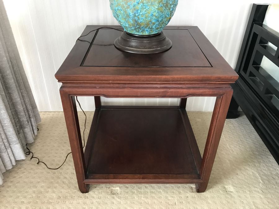 Vintage Hong Kong Rosewood 2-Tier Side Table By Arkraft [Photo 4]