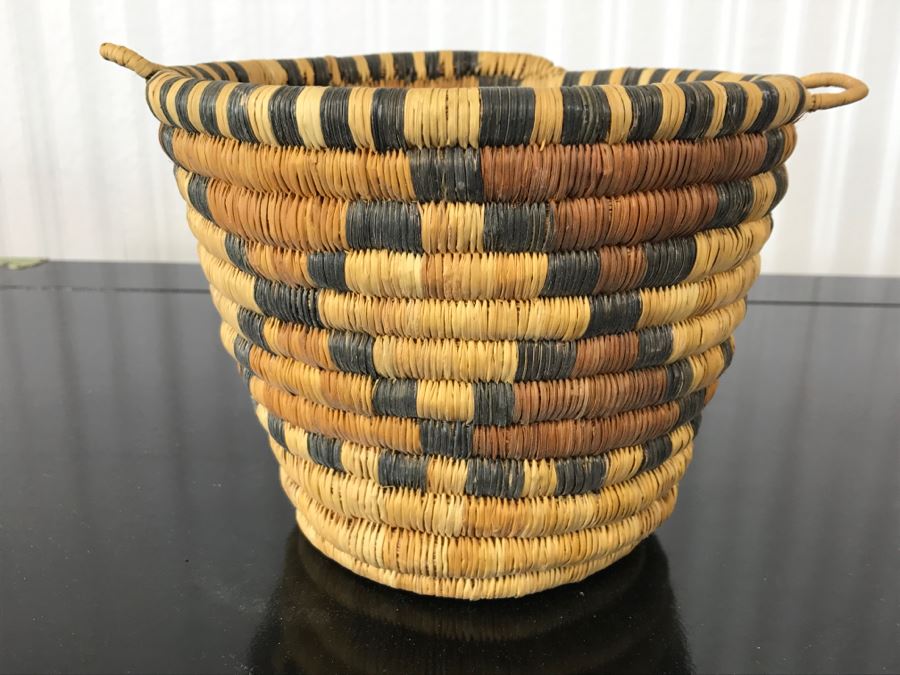 Vintage Native American Style Woven Basket