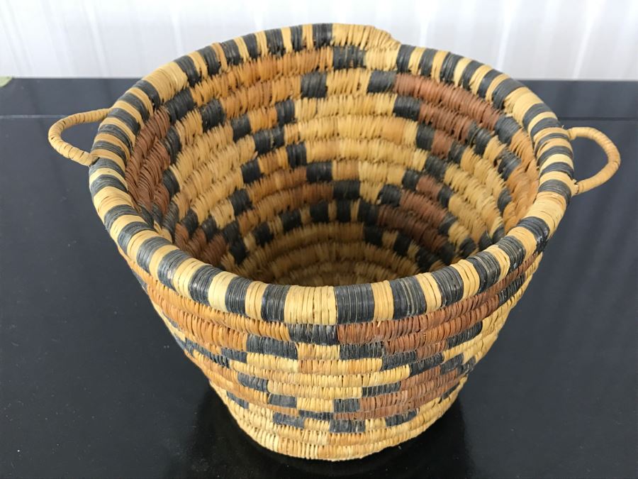 Vintage Native American Style Woven Basket [Photo 2]