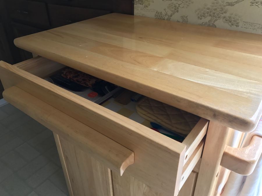 Contemporary Butcher Block Island Cabinet [Photo 5]