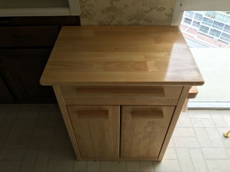 Contemporary Butcher Block Island Cabinet [Photo 3]