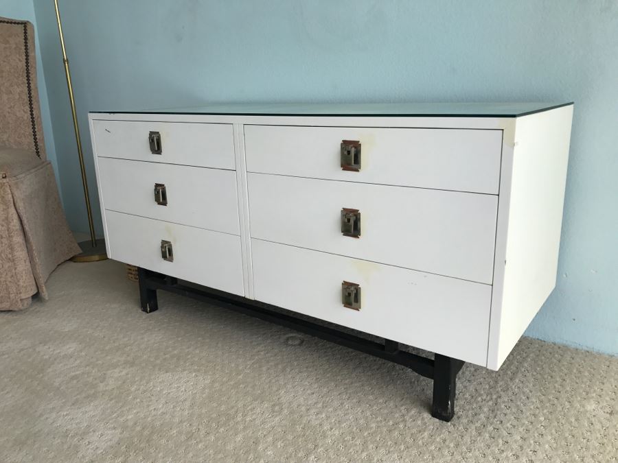 Mid-Century Modern 6-Drawer Chest Of Drawers Dresser With Glass Top By Kalpe Inglewood, CA [Photo 6]