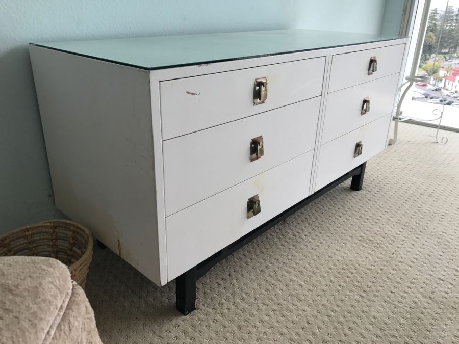 Mid-Century Modern 6-Drawer Chest Of Drawers Dresser With Glass Top By Kalpe Inglewood, CA [Photo 7]