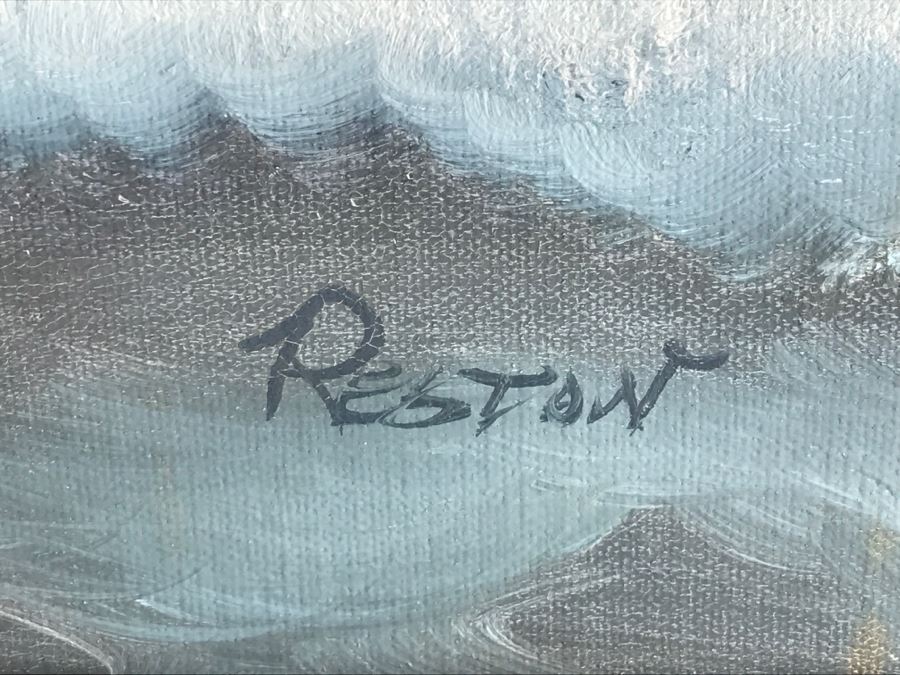 Original Ocean Scene Oil Painting By Reston [Photo 3]