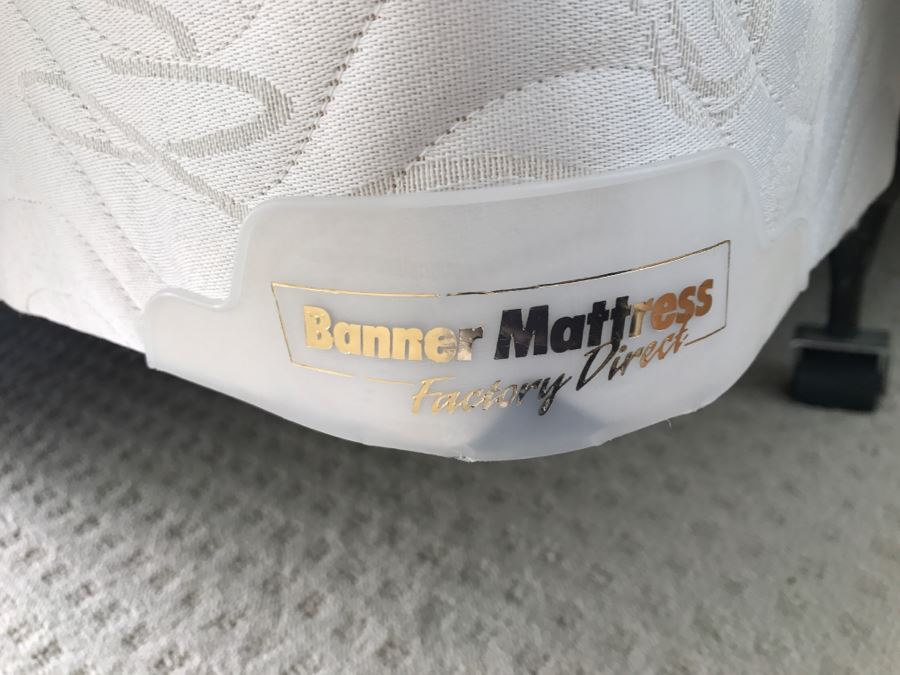 UPDATE - Vintage Blue Tufted Queen Size Headboard And Metal Bed Frame (Does Not Include Vintage Quilt, Queen Size Banner Mattress And Box Spring) [Photo 14]