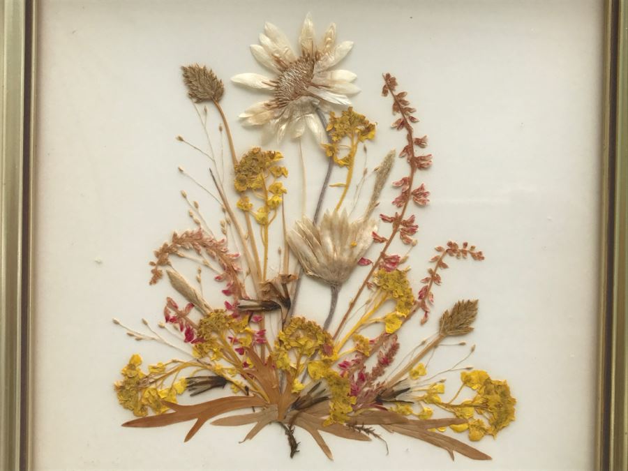 Framed Dried Flower Display Reichlin Handmade In Switzerland For H. Kirsch, Imports [Photo 3]