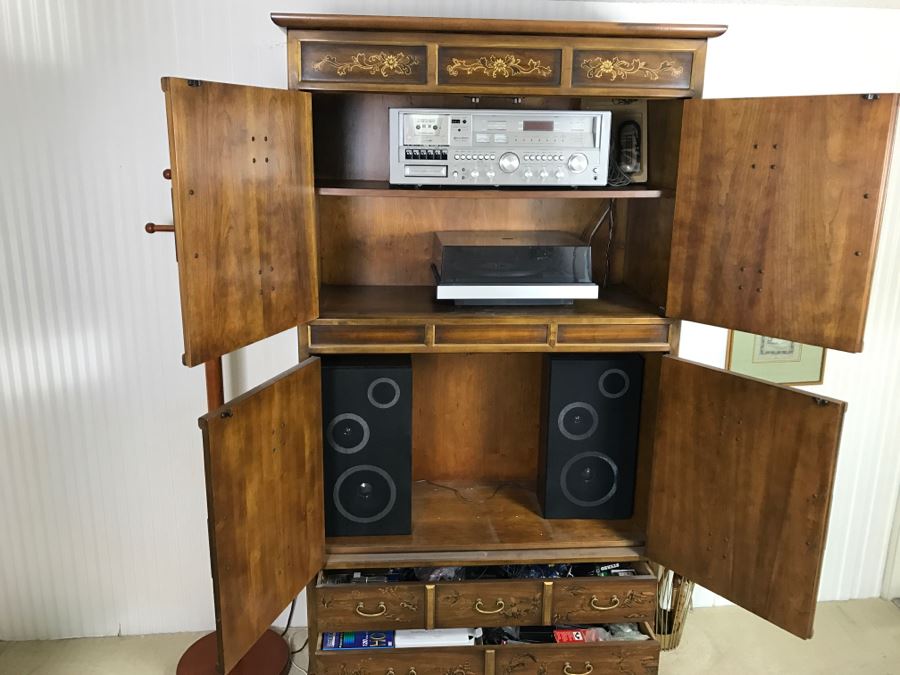 Vintage Drexel Heritage Chinoiserie Cabinet - Great For A Bar - Sold Empty [Photo 8]