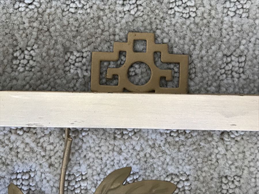 Set Of (8) Gold And Black Chinoiserie Metal Floral Wall Artwork [Photo 10]