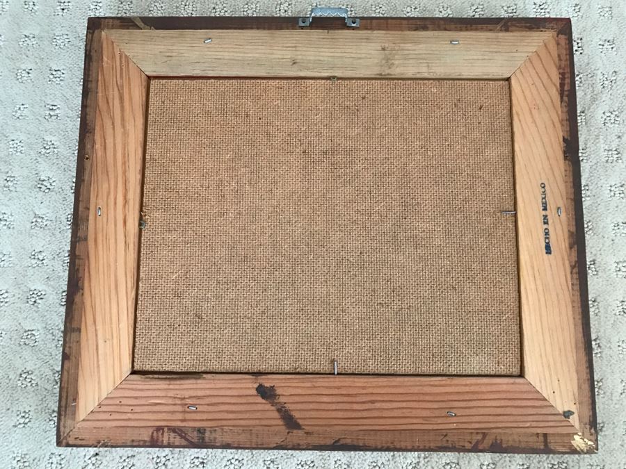 Vintage Original Oil Painting On Board Of Ship Harbour Scene Signed DALE [Photo 11]