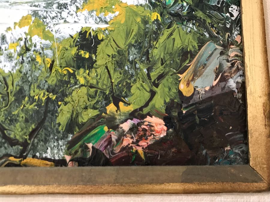 Original Oil Painting By Henry Anin Of Japanese Harbor Scene [Photo 10]