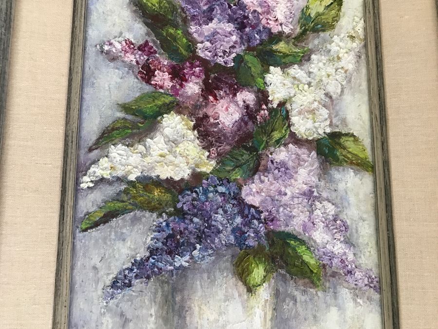 Original Still Life Floral Painting Signed Kae [Photo 5]