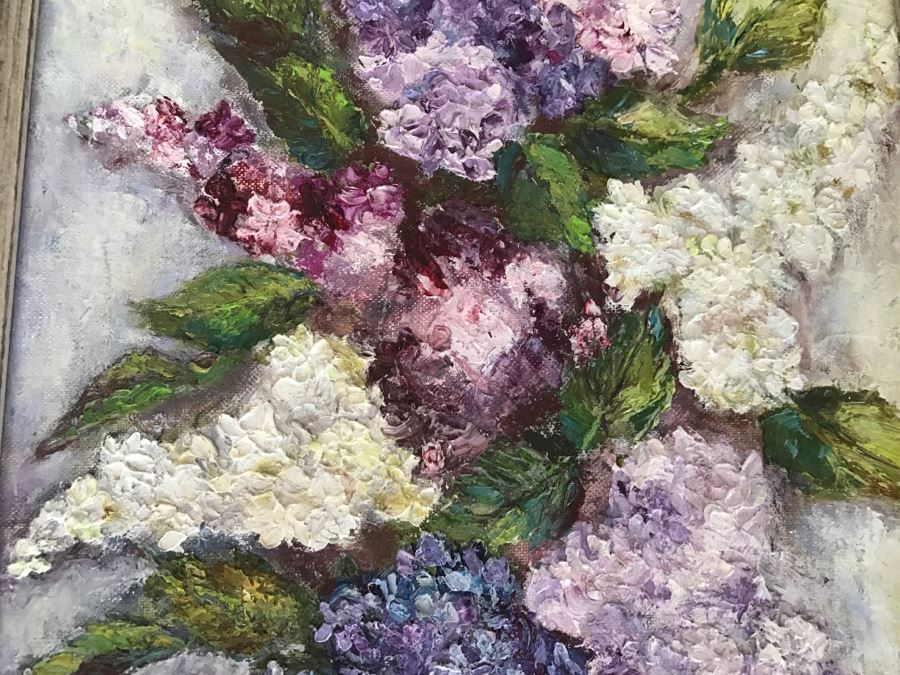 Original Still Life Floral Painting Signed Kae [Photo 7]