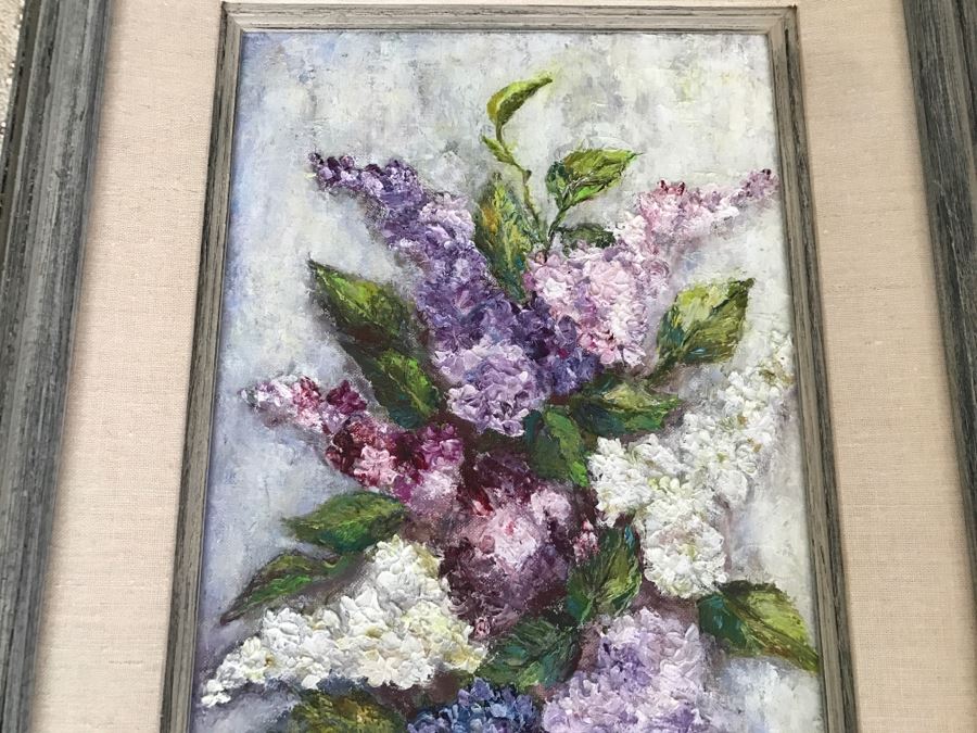 Original Still Life Floral Painting Signed Kae [Photo 6]