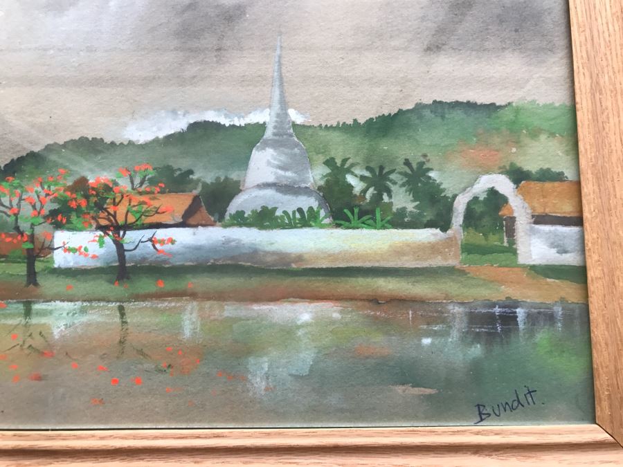 Original Watercolor Painting By Bundit [Photo 4]
