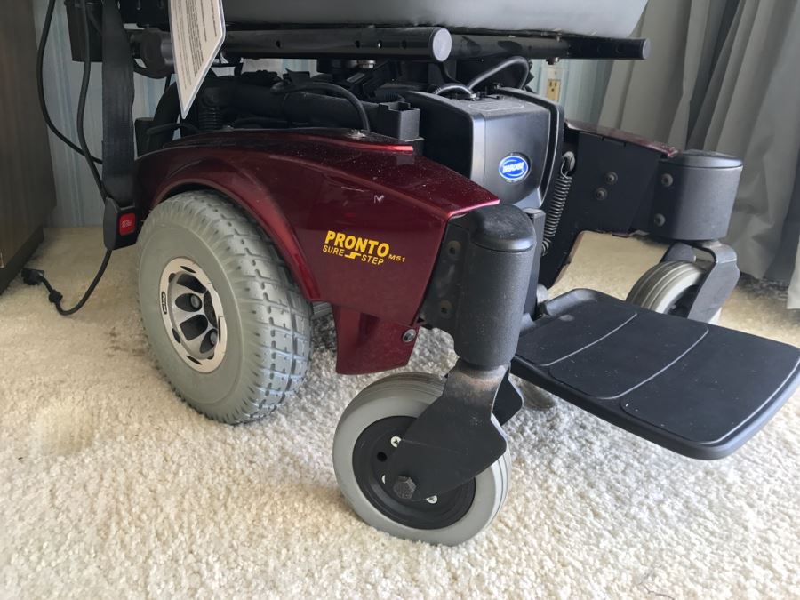 Invacare Pronto M51 Power Chair Red With SureStep And Manuals