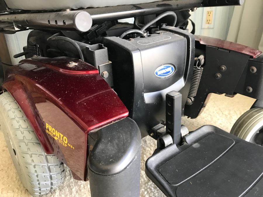 Invacare Pronto M51 Power Chair Red With SureStep And Manuals [Photo 4]