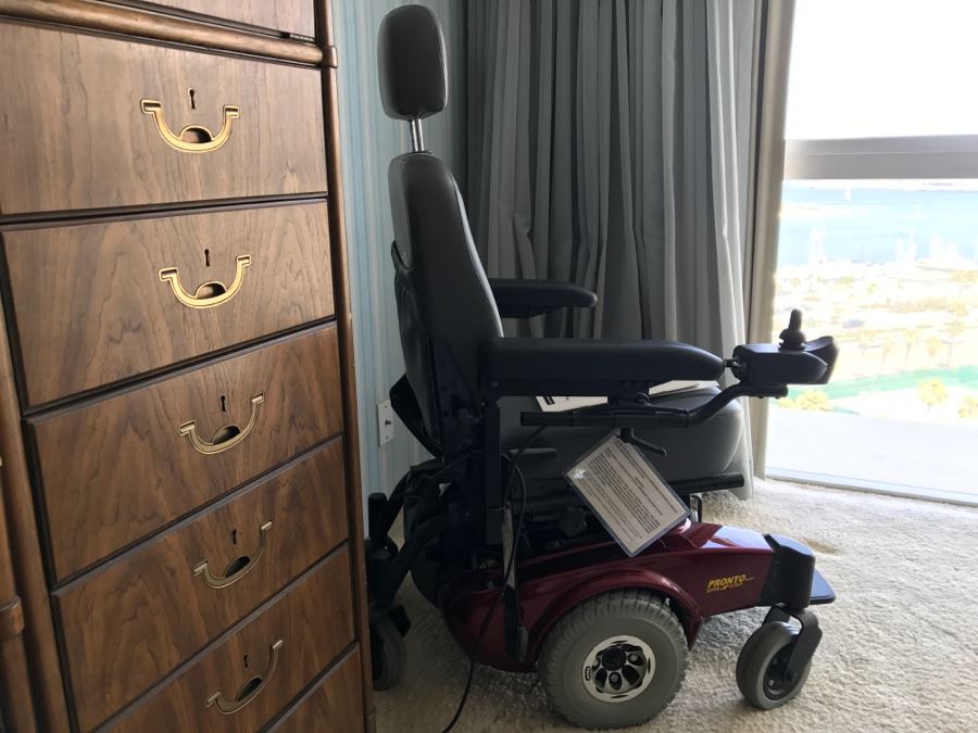 Invacare Pronto M51 Power Chair Red With SureStep And Manuals [Photo 8]