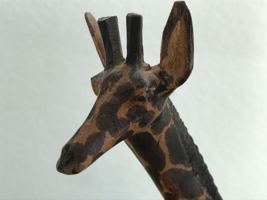 Collection Of Carved Wood Animals Including Giraffee And Owl [Photo 11]