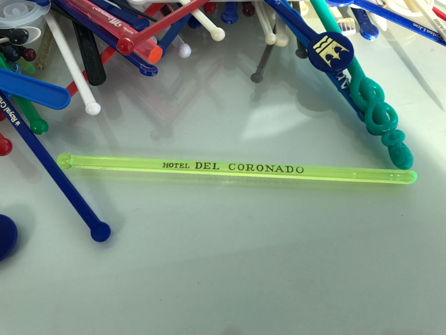 Large Collection Of Vintage Advertising Swizzle Sticks For Cocktails Including PanAm And Hotel Del Coronado [Photo 10]