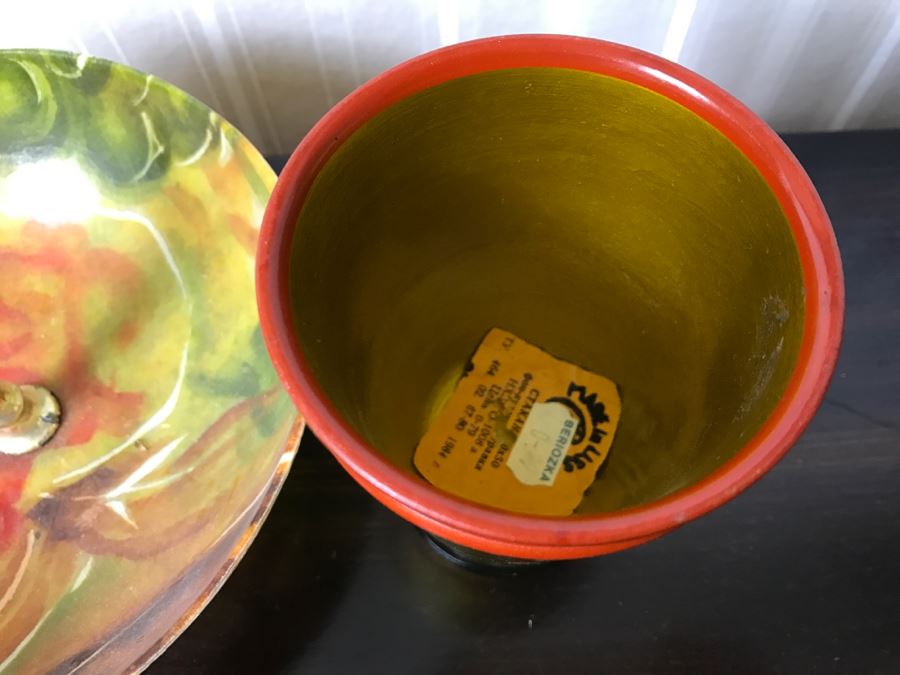 Carved Wooden Wine Stoppers, Vintage NOS Parker Flask, Wooden Russian Cups and Handled Dish [Photo 12]