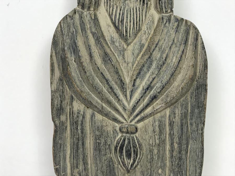 Vintage Hand Carved Wooden Religious Wall Plaque [Photo 5]