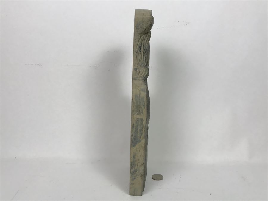 Vintage Hand Carved Wooden Religious Wall Plaque [Photo 7]