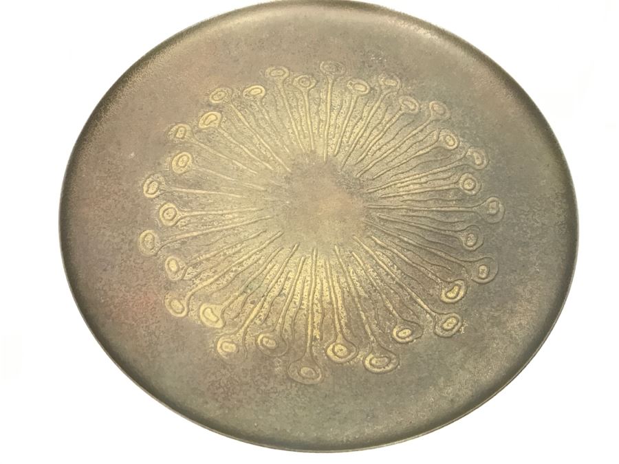 Vintage 1905-1910 Tiffany Studios New York Art Nouveau Bronze Dore Round Footed Dish 1732 [Photo 4]