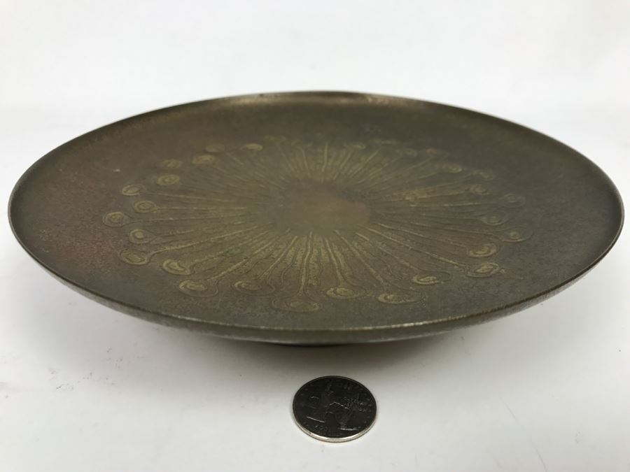 Vintage 1905-1910 Tiffany Studios New York Art Nouveau Bronze Dore Round Footed Dish 1732 [Photo 2]