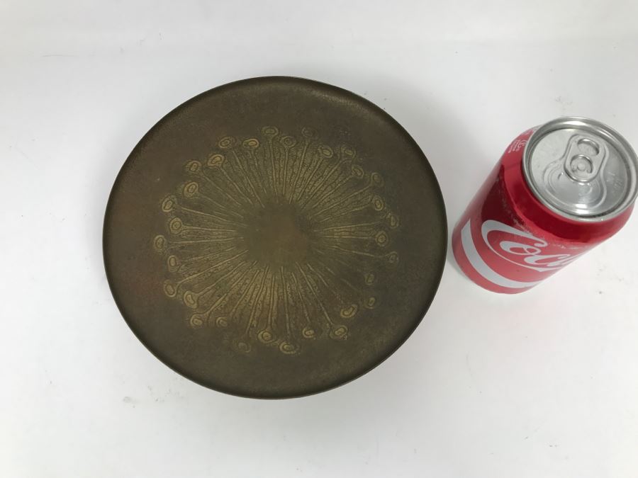 Vintage 1905-1910 Tiffany Studios New York Art Nouveau Bronze Dore Round Footed Dish 1732 [Photo 14]