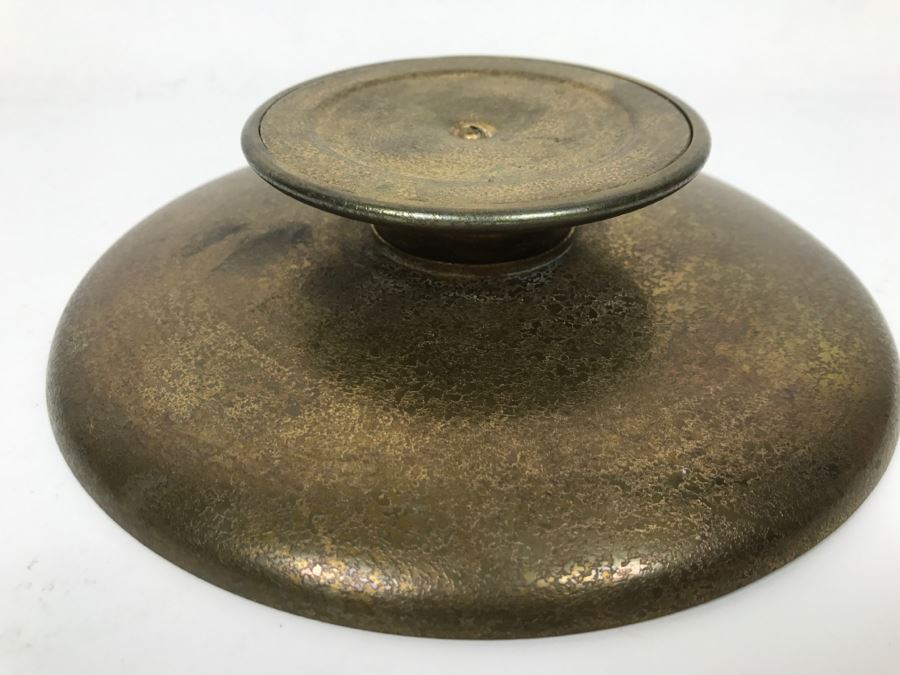 Vintage 1905-1910 Tiffany Studios New York Art Nouveau Bronze Dore Round Footed Dish 1732 [Photo 6]