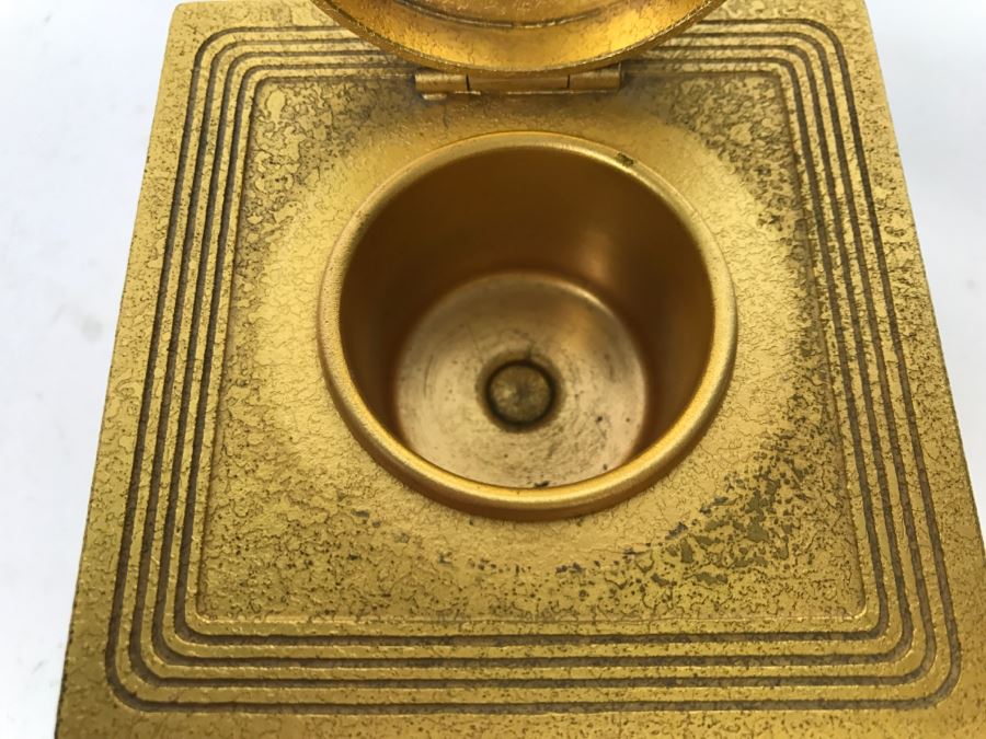 Vintage 1905-1910 Tiffany Studios New York Bronze Desk Art Inkwell 1801 [Photo 10]