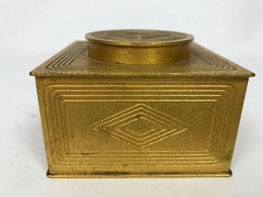 Vintage 1905-1910 Tiffany Studios New York Bronze Desk Art Inkwell 1801 [Photo 4]