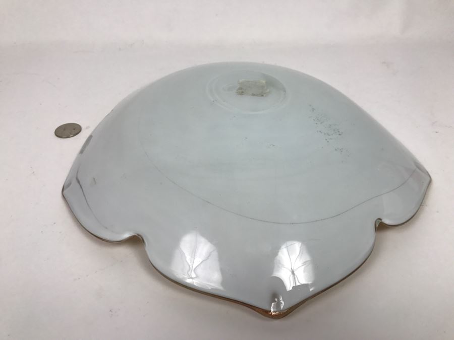 Murano Art Glass Bowl With Gold Tone Flakes [Photo 9]