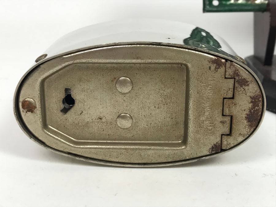 Vintage Metal Advertising California Bank, River Rouge Licensed Peddler 1929 License Plate, Vintage Oasis Filter Cigarette Lighter And Chevy Car Grille Emblem [Photo 17]