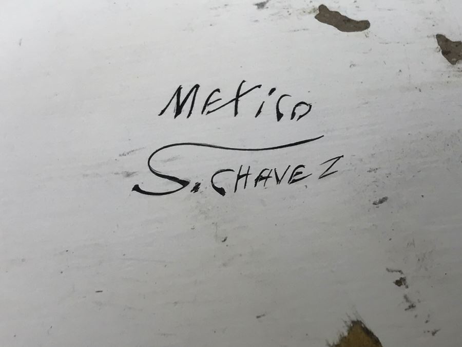 Large Hand Painted Pair Of Birds Hatching From Egg Figurine From Mexico Signed S. Chavez [Photo 14]