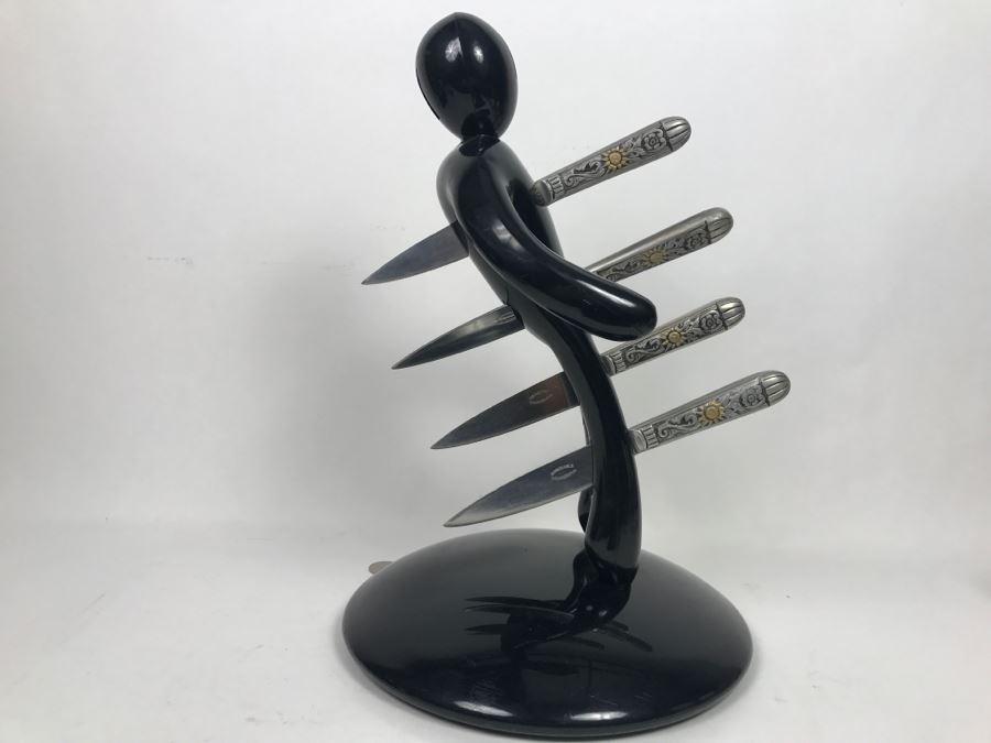 The Ex Voodoo 5-Knife Holder Black Base Raffaele Iannello - Does Not Include Knives [Photo 5]
