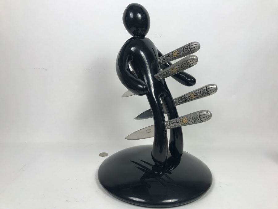 The Ex Voodoo 5-Knife Holder Black Base Raffaele Iannello - Does Not Include Knives [Photo 3]
