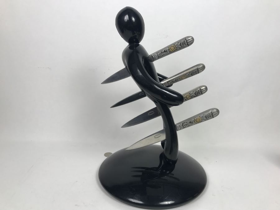 The Ex Voodoo 5-Knife Holder Black Base Raffaele Iannello - Does Not Include Knives [Photo 4]