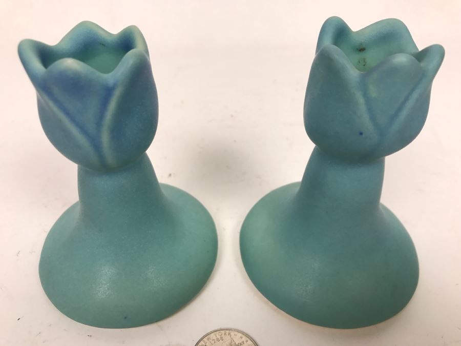 Vintage Van Briggle Pottery Candle Holders Colorado Springs, CO [Photo 4]