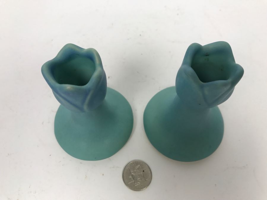 Vintage Van Briggle Pottery Candle Holders Colorado Springs, CO [Photo 3]
