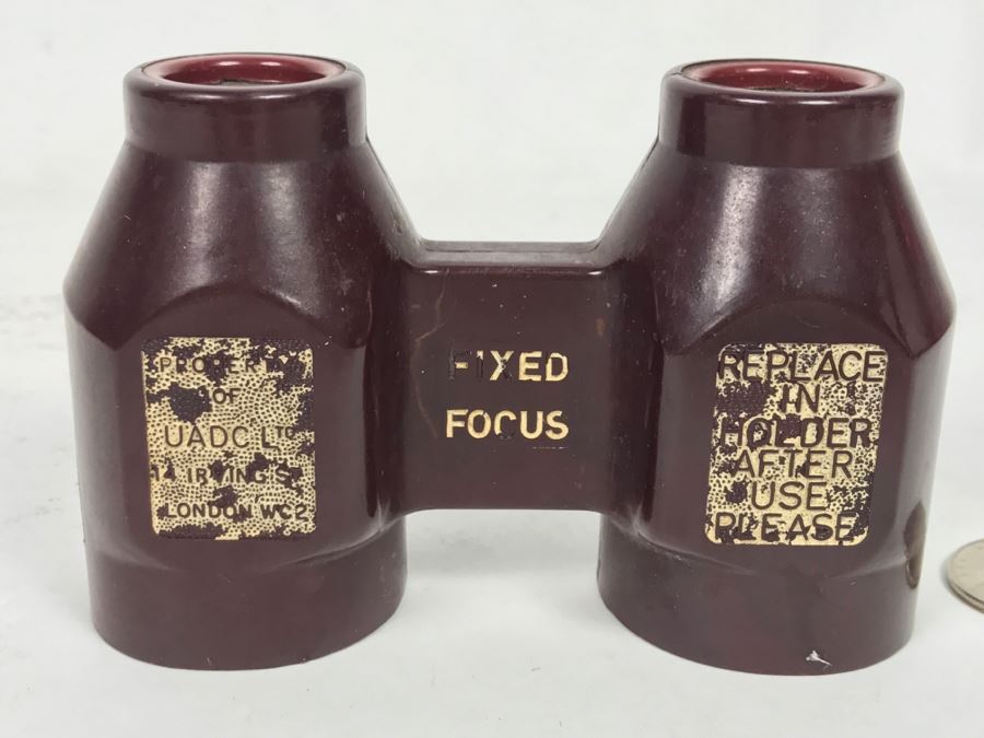 Vintage Fixed Focus Theater Opera Binoculars Property Of UADC Ltd London England [Photo 5]