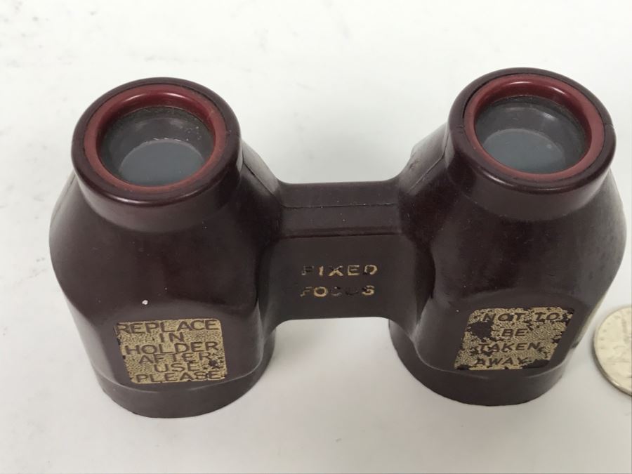 Vintage Fixed Focus Theater Opera Binoculars Property Of UADC Ltd London England [Photo 3]